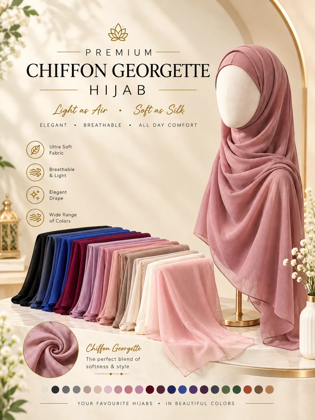 Chiffon Georgette Hijab