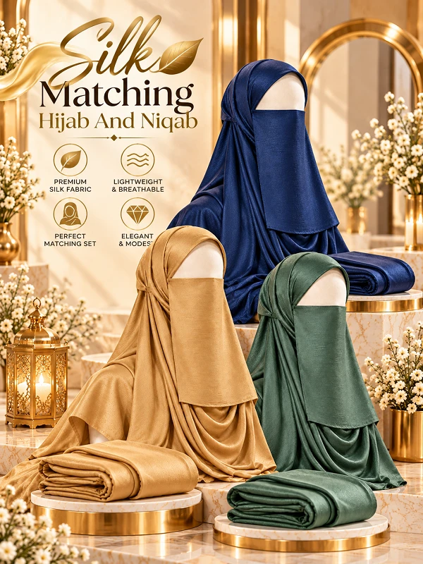 Silk Matching Hijab And Niqab