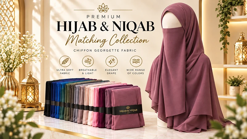 Hijab and niqab set for women seeking complete modest Islamic clothing