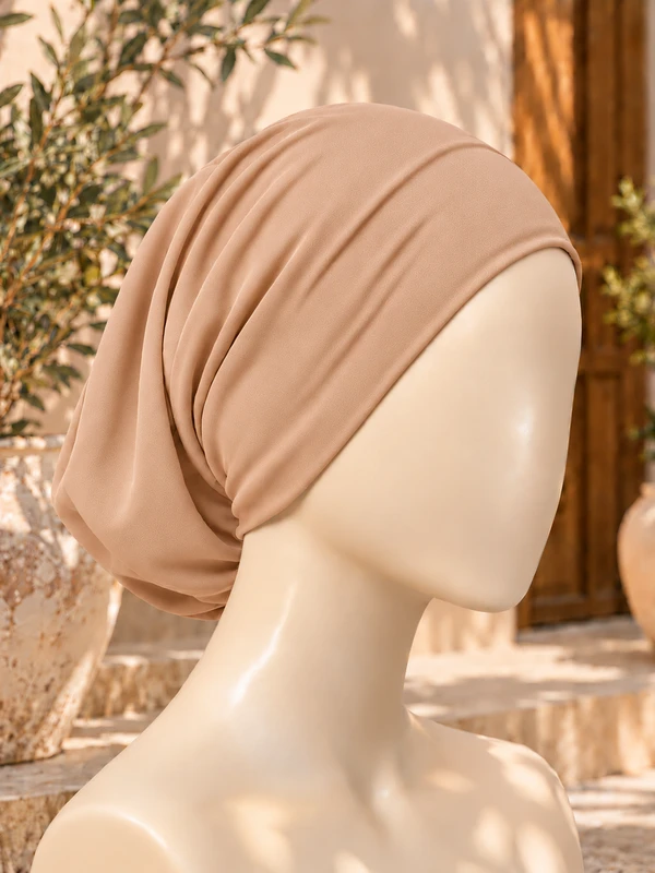 Warm Beige Hijab Tube Cap