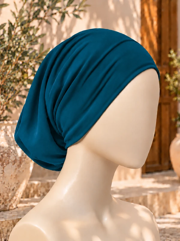 Teal Hijab Tube Cap