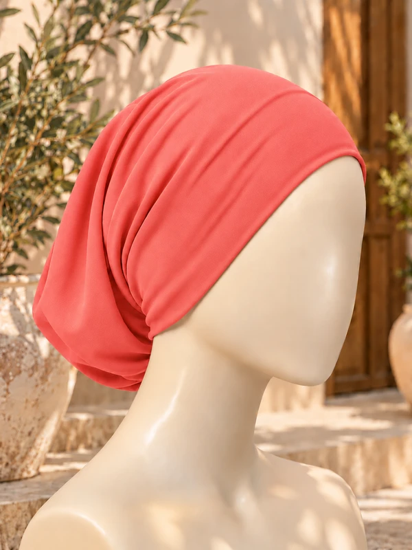 Coral Pink Tube Cap