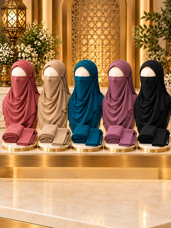 Pack of 5 Hijab & Niqab Set