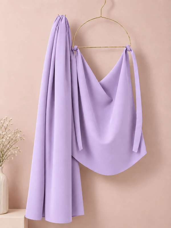 Lilac/Lavender Matching Hijab and Niqab Set