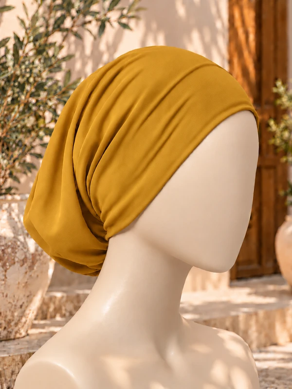 Mustard Hijab Tube Cap