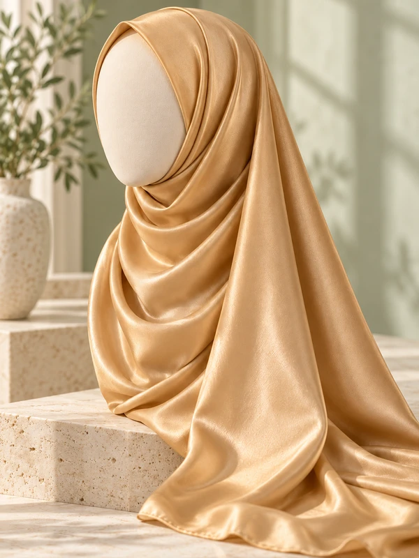 Golden Silk Hijab