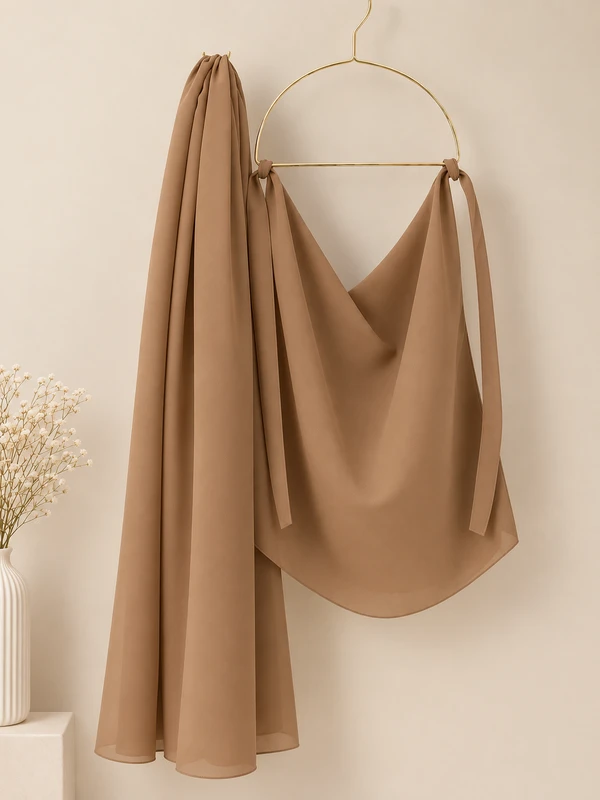 Camel Brown - Premium Matching Hijab and Niqab Set