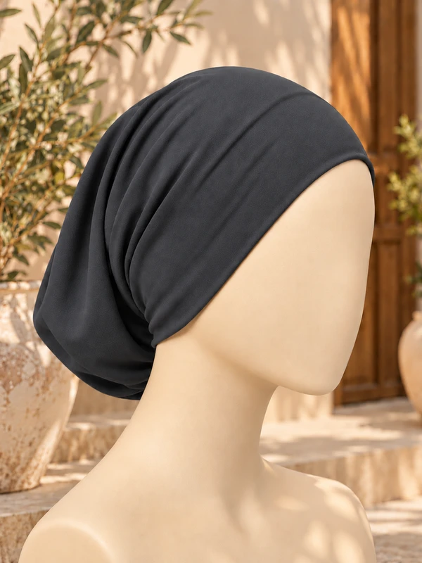 Charcoal Grey Hijab Tube Cap