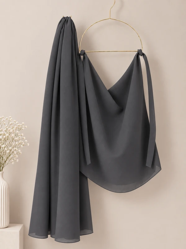 Charcoal Grey - Premium Matching Hijab and Niqab Set
