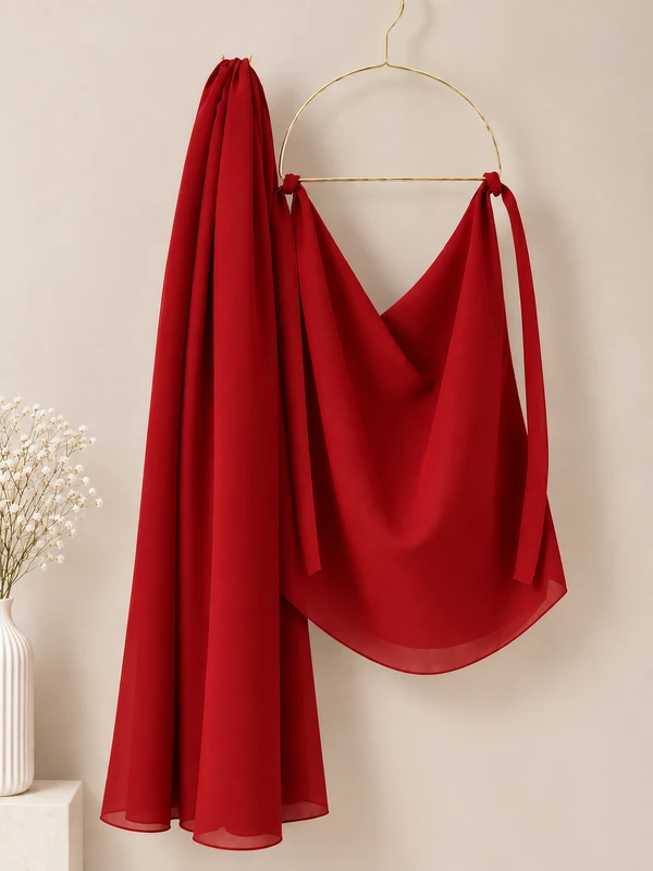 Classic Red - Premium Matching Hijab and Niqab Set