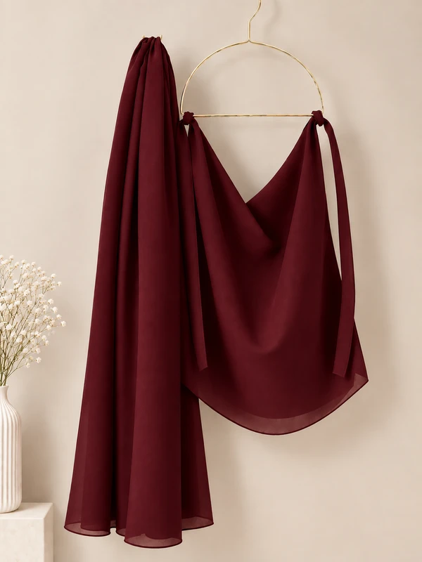 Dark Maroon - Premium Matching Hijab and Niqab Set