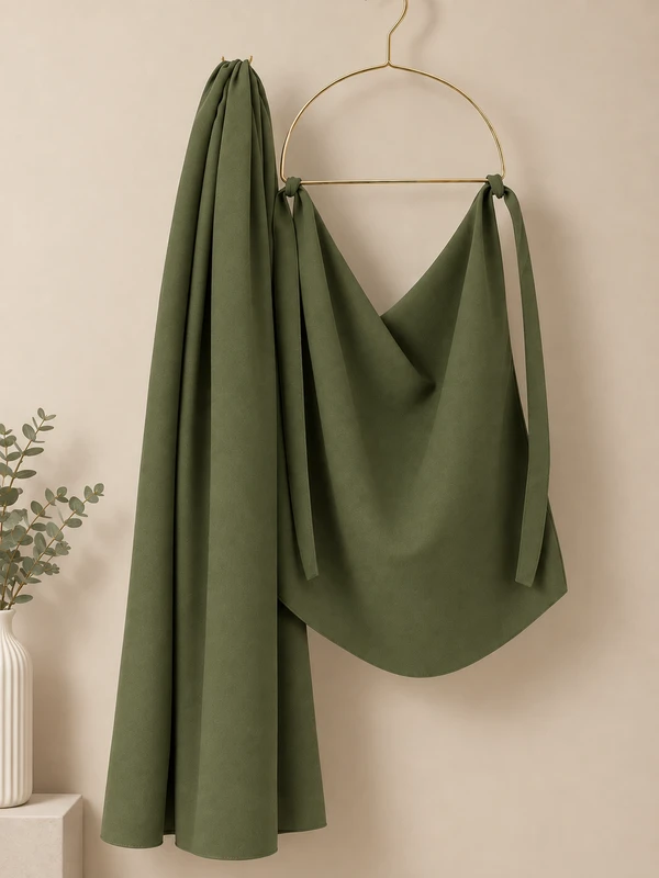 Olive Green - Premium Matching Hijab and Niqab Set