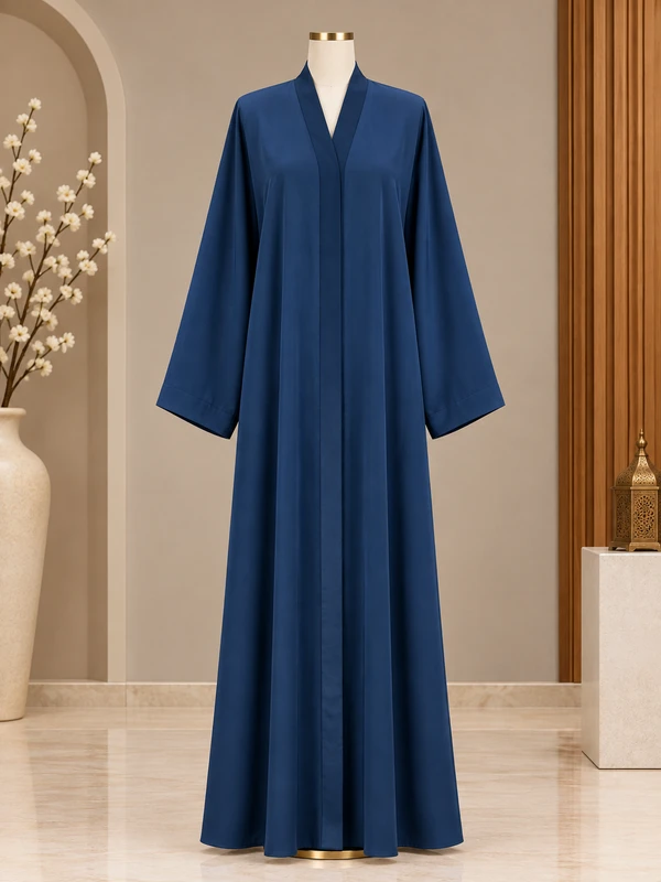 Navy Blue Plain MOULVI Classic Abaya