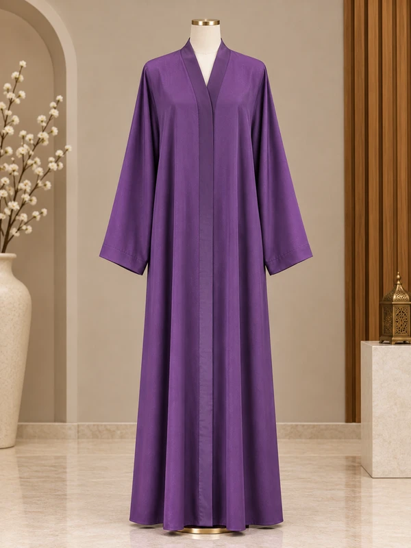 Bright Purple Plain MOULVI Classic Abaya